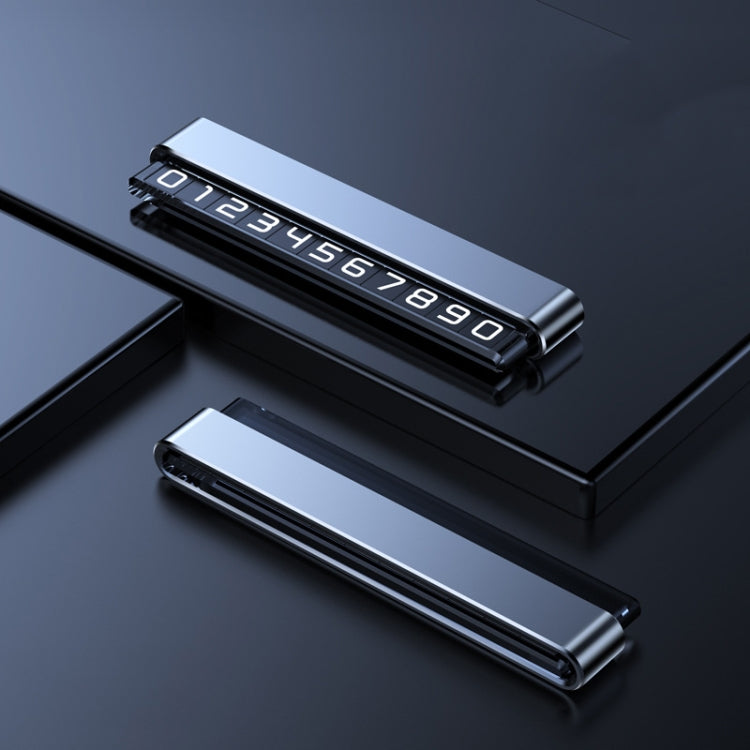 Metal Hidden Temporary Parking Number Plate Ornaments, Color: Single Number Silver - Parking Card by PMC TechLife | Online Shopping South Africa | PMC TechLife | Buy Now Pay Later Mobicred