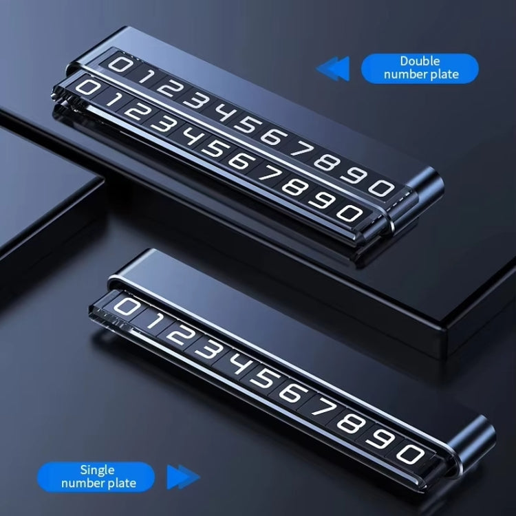 Metal Hidden Temporary Parking Number Plate Ornaments, Color: Single Number Silver - Parking Card by PMC TechLife | Online Shopping South Africa | PMC TechLife | Buy Now Pay Later Mobicred