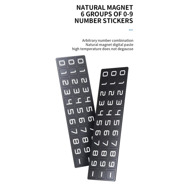 Metal Hidden Temporary Parking Number Plate Ornaments, Color: Single Number Silver - Parking Card by PMC TechLife | Online Shopping South Africa | PMC TechLife | Buy Now Pay Later Mobicred