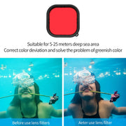 TELESIN GP-WTP-901 45m Diving Shell, For GoPro HERO12 Black / HERO11 Black / HERO10 Black / HERO9 Black Shell+Filter Set