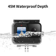 TELESIN GP-WTP-901 45m Diving Shell, For GoPro HERO12 Black / HERO11 Black / HERO10 Black / HERO9 Black Shell+Filter Set