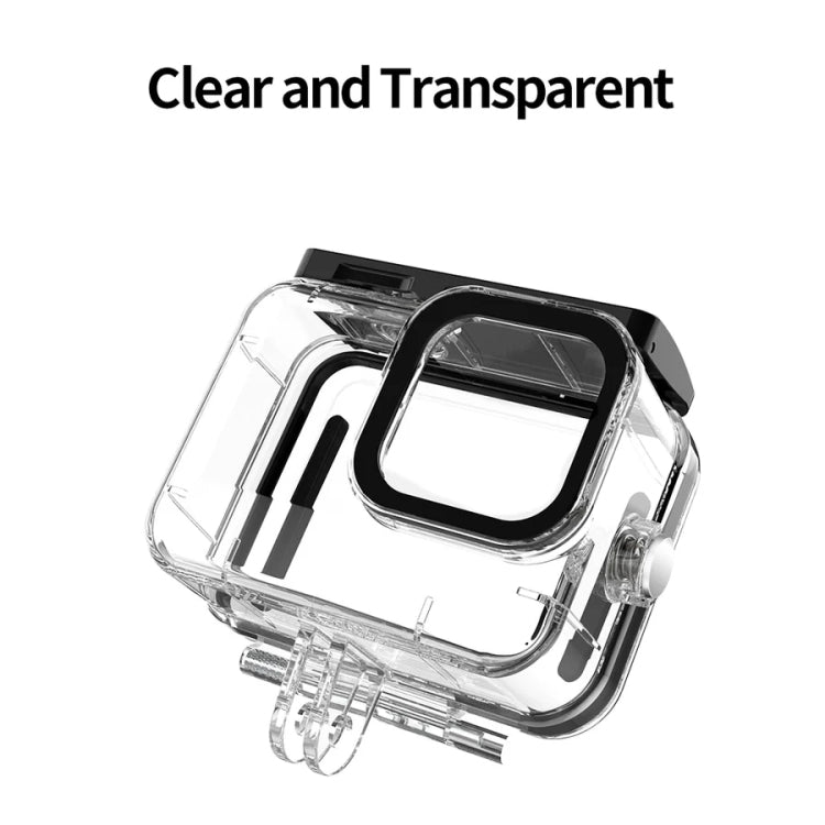 TELESIN GP-WTP-901 45m Diving Shell, For GoPro HERO12 Black / HERO11 Black / HERO10 Black / HERO9 Black Shell+Filter Set
