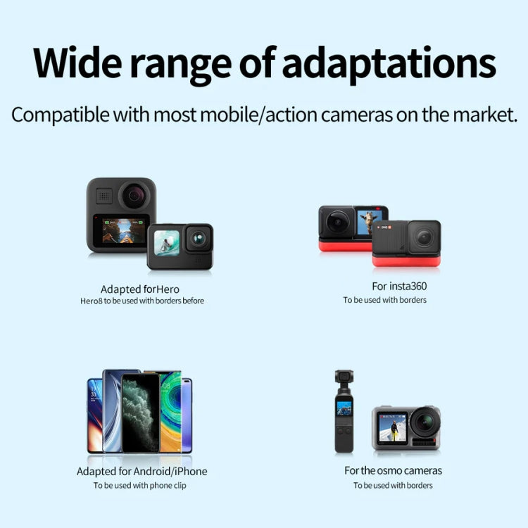 TELESIN GP-HBM-MT2 Universal Helmet Mount Holder For Sports Camera - Helmet Mount by TELESIN | Online Shopping South Africa | PMC TechLife | Buy Now Pay Later Mobicred