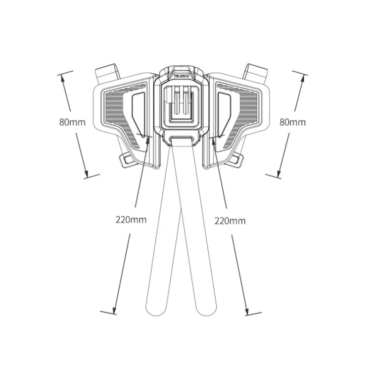TELESIN GP-HBM-MT2-YH Universal Helmet Mount Holder For Sports Camera