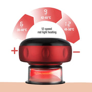 12-speed Remote Control Cupping Therapy Massager Set with 3 Cups(Black)