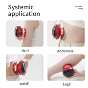 12-speed Remote Control Cupping Therapy Massager Set with 3 Cups(Black)