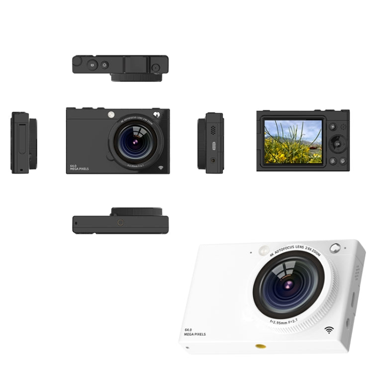 High-Definition CCD Digital Camera 64 Million WiFi Card Camera, Color: White + Microphone - Video Cameras by PMC TechLife | Online Shopping South Africa | PMC TechLife | Buy Now Pay Later Mobicred