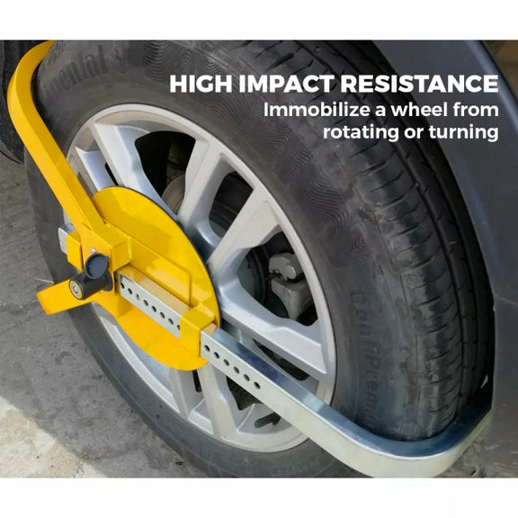 Car Anti-theft Lock SUV Wheel Three-prong Lock With Suction Cup, Style: With Disc