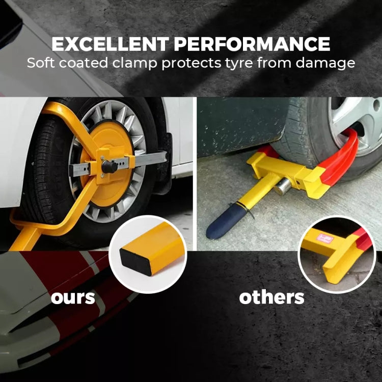 Car Anti-theft Lock SUV Wheel Three-prong Lock With Suction Cup, Style: With Disc
