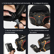 Magnetic Quick Release Motorcycle Helmet Chin Stand Mount For  Action Camera