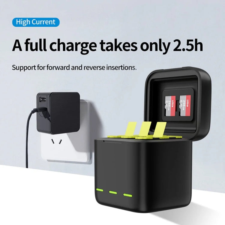 TELESIN GP-BCG-901 Storage Battery Charging Box For GoPro HERO12 Black / HERO11 Black / HERO10 Black / HERO9 Black(Single Charging Box) - Charger by TELESIN | Online Shopping South Africa | PMC TechLife | Buy Now Pay Later Mobicred