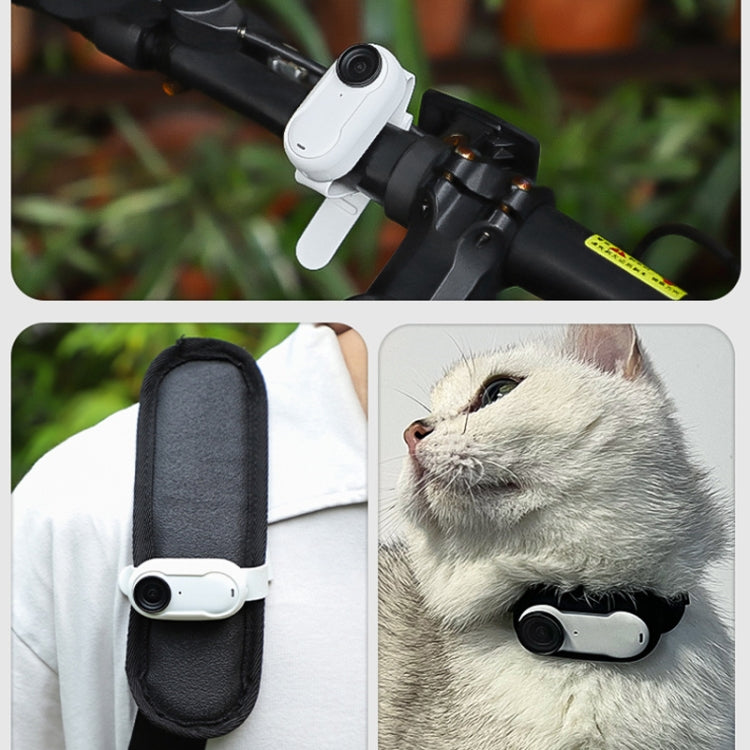 For Insta360 GO 3 / 3S Sunnylife IST-Q9335 Camera Silicone Case Wristband Bicycle Strap Expanding Accessories(Black) - free shipping - PMC TechLife - Order now!