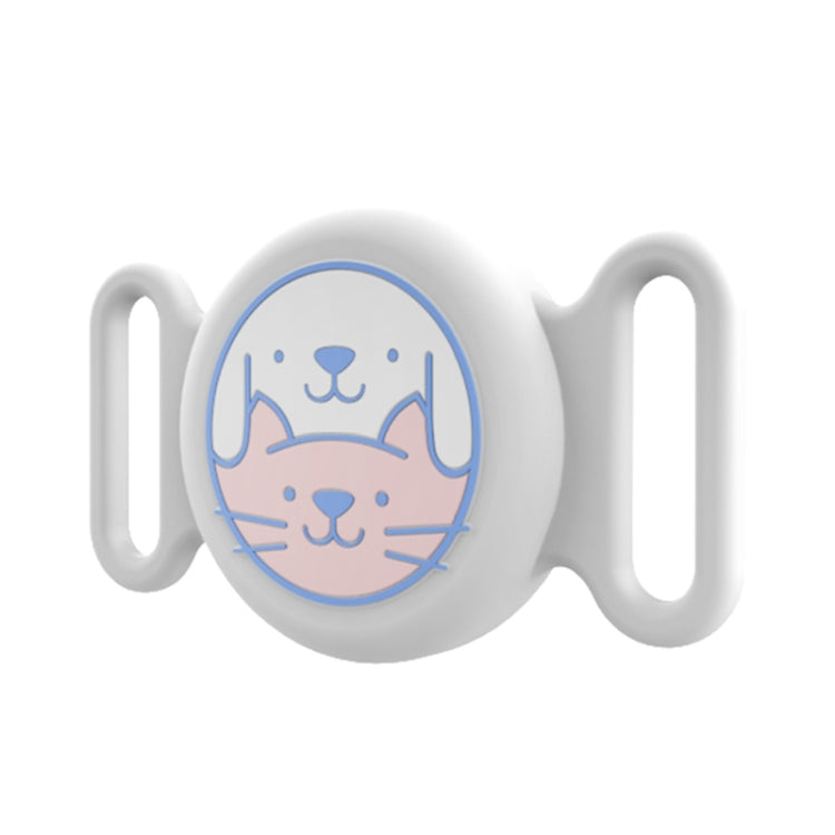 For AirTag Pet Collar Locator Silicone Life Waterproof Protective Case(White) - free shipping - PMC TechLife - Order now!