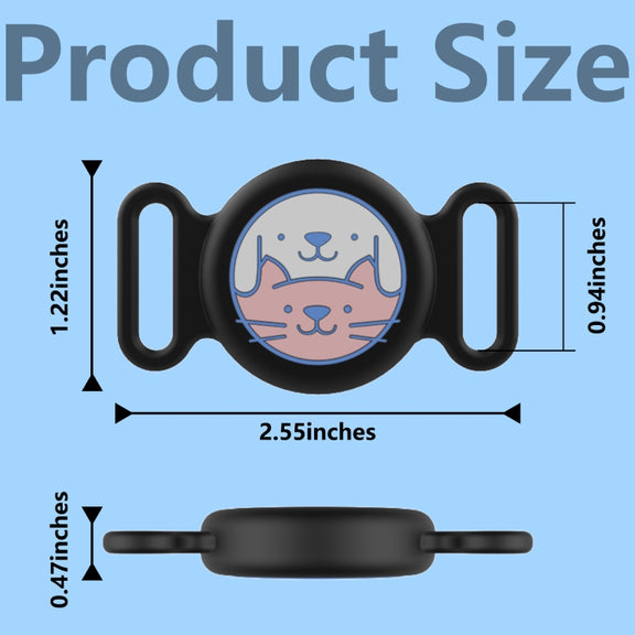 For AirTag Pet Collar Locator Silicone Life Water-resistant Protective Case(Red)