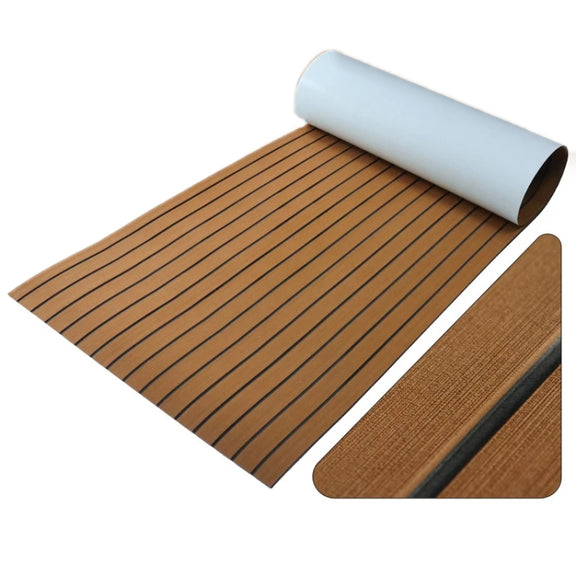 240x90x0.6cm Yacht RV Modification Imitation Teak Floor EVA Anti-slip Mat