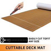 240x45x0.6cm Yacht RV Modification Imitation Teak Floor EVA Anti-slip Mat