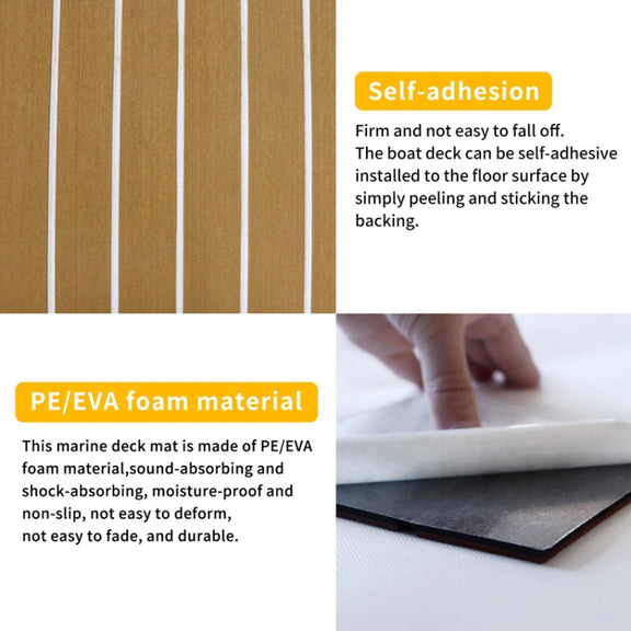 240x90x0.6cm Yacht RV Modification Imitation Teak Floor EVA Anti-slip Mat