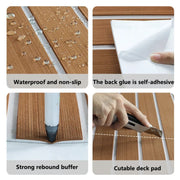 240x60x0.6cm Yacht RV Modification Imitation Teak Floor EVA Anti-slip Mat