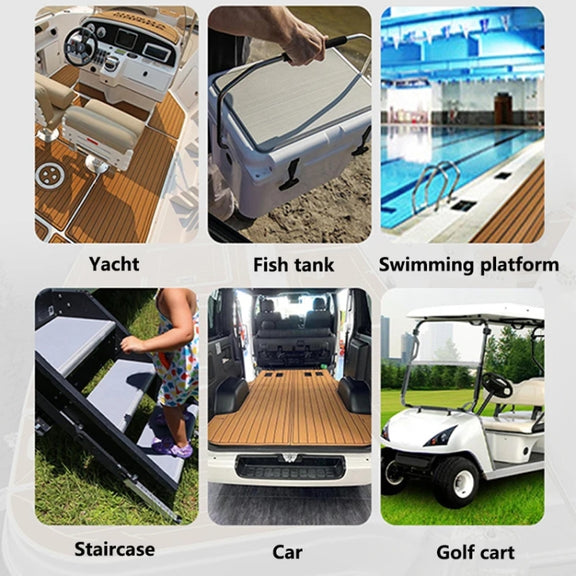 240x90x0.6cm Yacht RV Modification Imitation Teak Floor EVA Anti-slip Mat