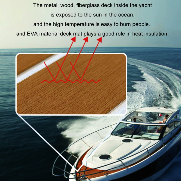 240x90x0.6cm Yacht RV Modification Imitation Teak Floor EVA Anti-slip Mat