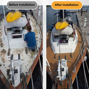 240x90x0.6cm Yacht RV Modification Imitation Teak Floor EVA Anti-slip Mat