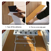 240x90x0.6cm Yacht RV Modification Imitation Teak Floor EVA Anti-slip Mat