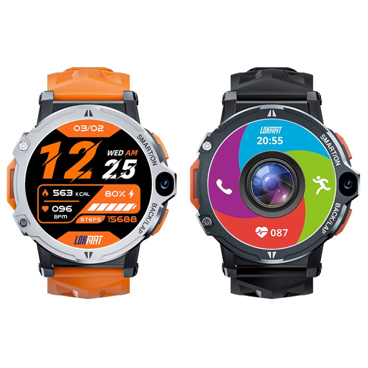 LOKMAT APPLLP6 PRO 1.54-inch 4G+64G Android 8.1 Dual-camera Independent Card Smart Watch(Black)
