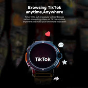 LOKMAT APPLLP6 PRO 1.54-inch 4G+64G Android 8.1 Dual-camera Independent Card Smart Watch(Black)
