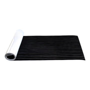 240x60x0.6cm Black White Yacht Imitation Teak Anti-Slip Deck EVA Mat