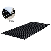 240x60x0.6cm Black White Yacht Imitation Teak Anti-Slip Deck EVA Mat