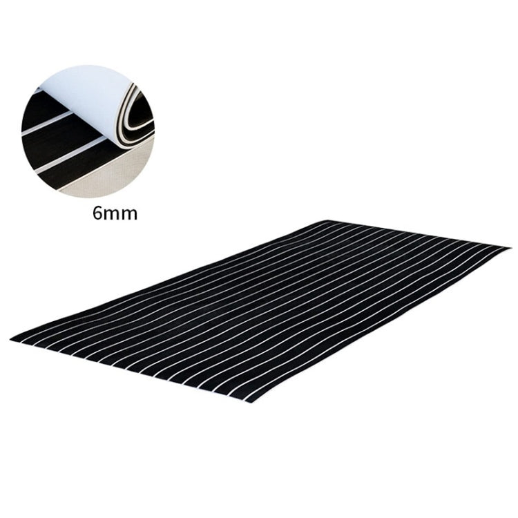 240x60x0.6cm Black White Yacht Imitation Teak Anti-Slip Deck EVA Mat