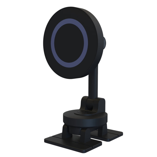 Center Console 360 Rotating Magnetic Car Phone Holder Zinc Alloy Automotive Navigation Bracket(Black)