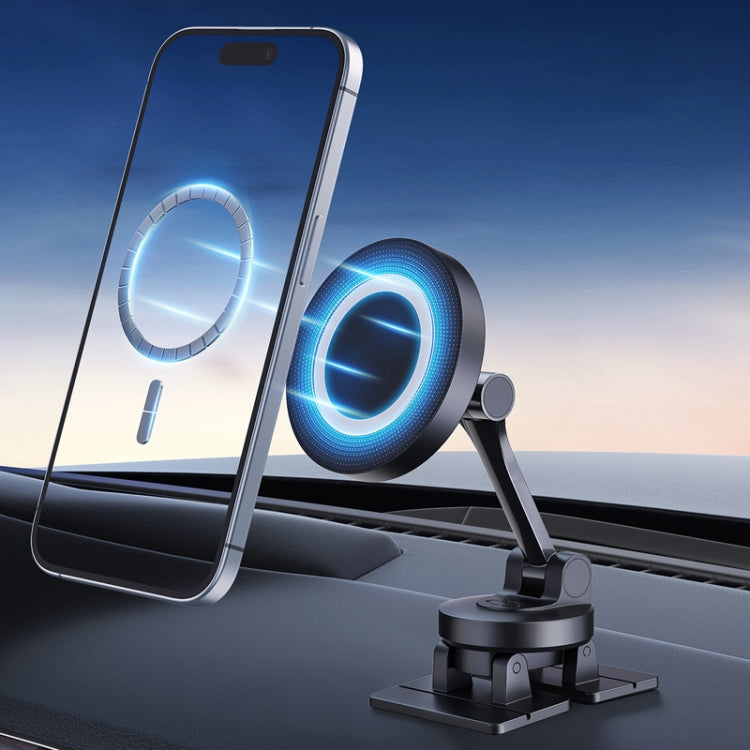 Center Console 360 Rotating Magnetic Car Phone Holder Zinc Alloy Automotive Navigation Bracket(Black) - free shipping - PMC TechLife - Order now!