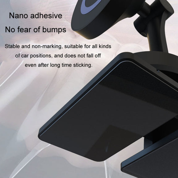 Center Console 360 Rotating Magnetic Car Phone Holder Zinc Alloy Automotive Navigation Bracket(Black)