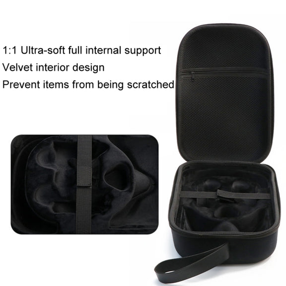 For Meta Quest 2 / 3 VR Glasses Integrated Storage Protective Case Portable Hard Bag(Black)