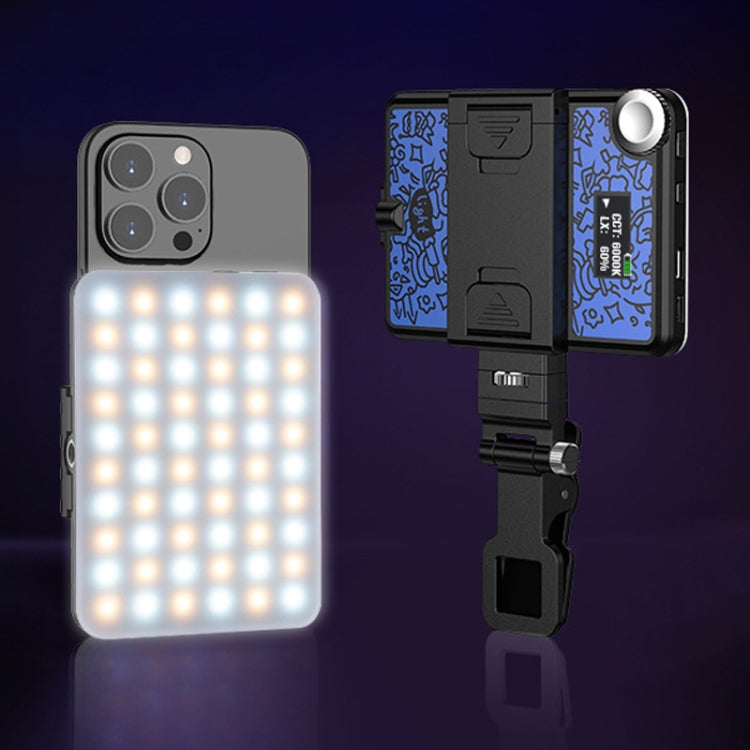 60 LEDs Rechargeable Clip Fill Light With Front & Back Clip Adjusted 3 Light Modes For Phone, Spec: B Type Blue
