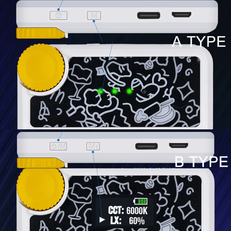 60 LEDs Rechargeable Clip Fill Light With Front & Back Clip Adjusted 3 Light Modes For Phone, Spec: A Type White - Selfie Light by PMC TechLife | Online Shopping South Africa | PMC TechLife | Buy Now Pay Later Mobicred