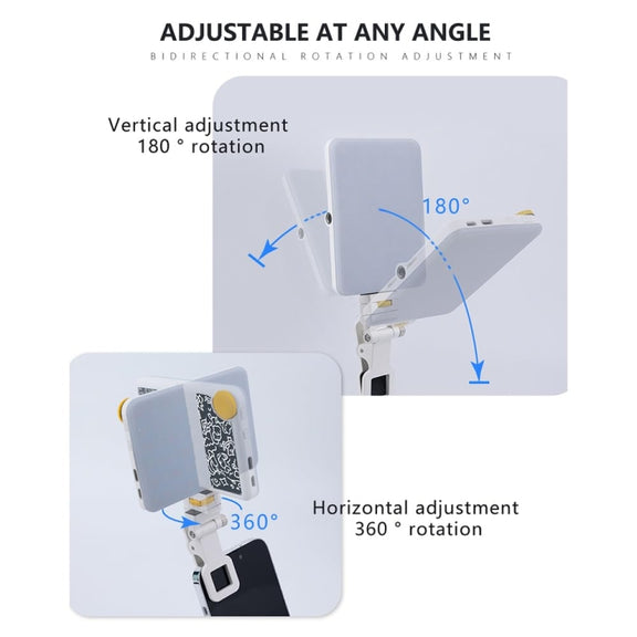 60 LEDs Rechargeable Clip Fill Light With Front & Back Clip Adjusted 3 Light Modes For Phone, Spec: B Type White