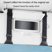 Multi-functional Car Sunshade Sunglasses ID Ticket Storage Bag Car Sun Visor Eyeglasses Case(Black)