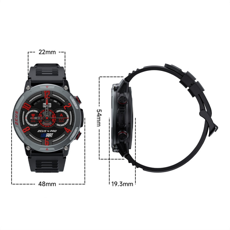 LOKMAT ZEUS4 PRO 1.43-Inch IP68 Water-resistant Wellness Tracking Bluetooth Call Smart Watch(Black)