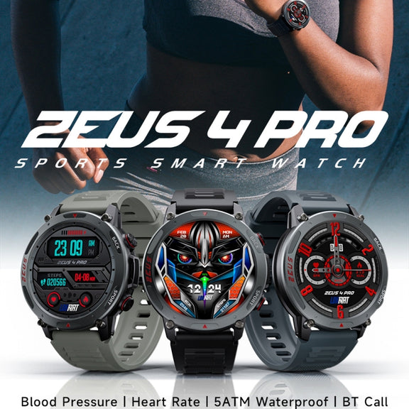 LOKMAT ZEUS4 PRO 1.43-Inch IP68 Water-resistant Wellness Tracking Bluetooth Call Smart Watch(Black)