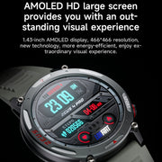 LOKMAT ZEUS4 PRO 1.43-Inch IP68 Water-resistant Wellness Tracking Bluetooth Call Smart Watch(Black)