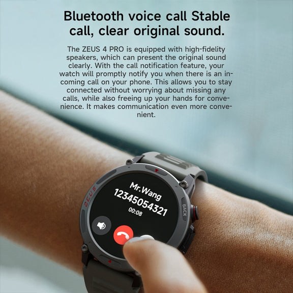 LOKMAT ZEUS4 PRO 1.43-Inch IP68 Water-resistant Wellness Tracking Bluetooth Call Smart Watch(Black)