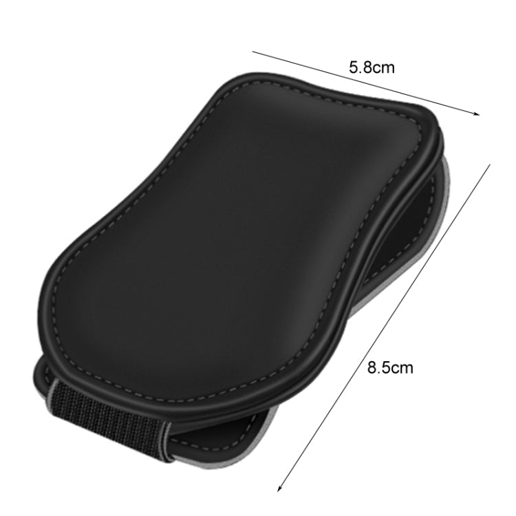 Car Eyeglasses Clip Car Leather Magnetic Closure Sunglasses Storage Bag(Beige) - Sunglasses & Glasses Clips by PMC TechLife | Online Shopping South Africa | PMC TechLife | Buy Now Pay Later Mobicred