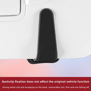 Car Eyeglasses Clip Car Leather Magnetic Closure Sunglasses Storage Bag(Black)