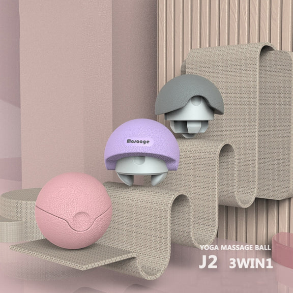 3-in-1 Multifunctional Fitness Yoga Massage Fascia Ball Cervical Meridian Massager(Gray)