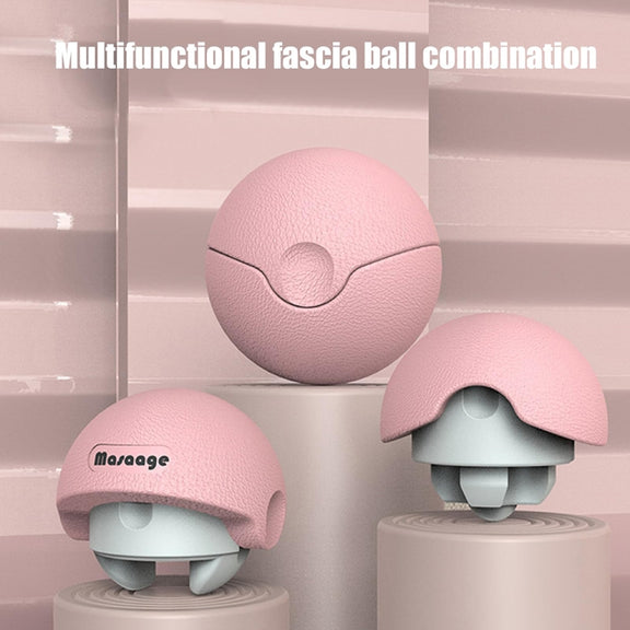 3-in-1 Multifunctional Fitness Yoga Massage Fascia Ball Cervical Meridian Massager(Gray)