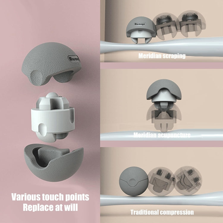 3-in-1 Multifunctional Fitness Yoga Massage Fascia Ball Cervical Meridian Massager(Gray)