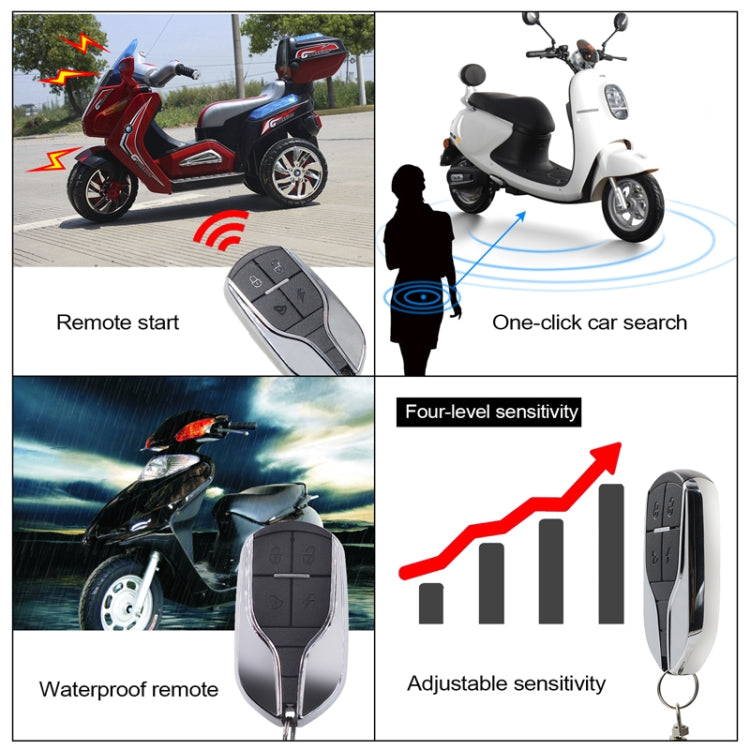 Electric Vehicle Anti-theft Remote Alarm Keyless Quick Vehicle Search(48-72V) - Theft Protection by PMC TechLife | Online Shopping South Africa | PMC TechLife | Buy Now Pay Later Mobicred