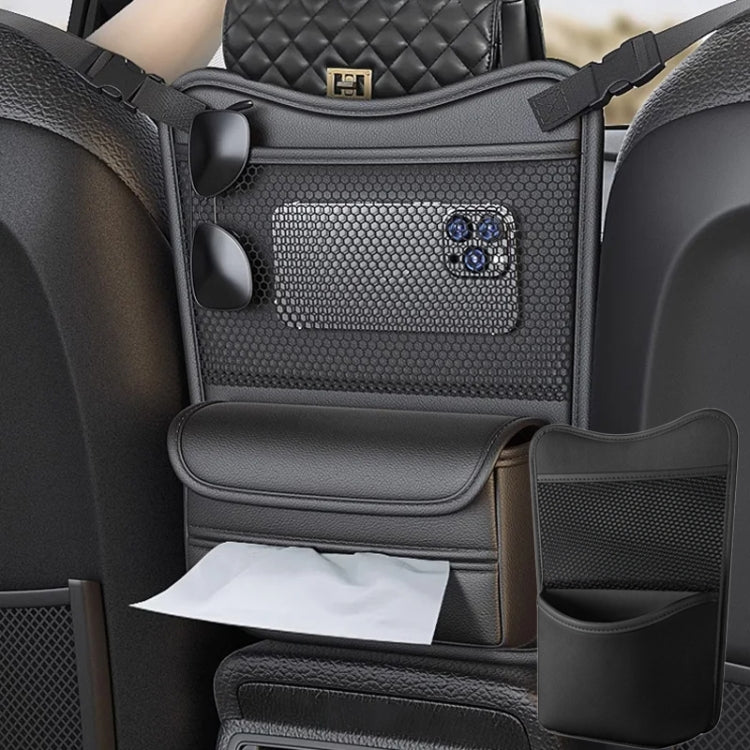 Car Between Seats Organizer Multifunctional Storage Bag Front And Back Dual Usage Tissue Box(Brown) - Stowing Tidying by PMC TechLife | Online Shopping South Africa | PMC TechLife | Buy Now Pay Later Mobicred
